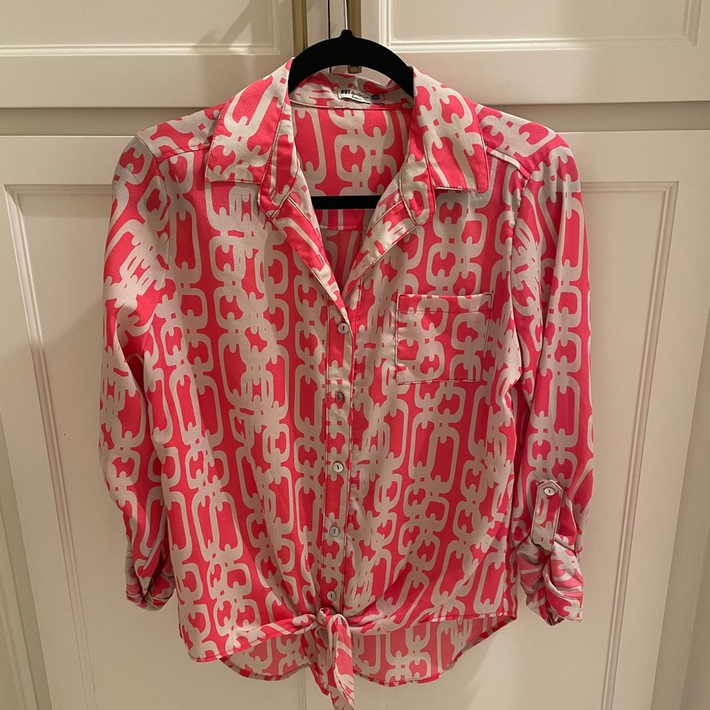 KUT from the cloth tie front blouse
